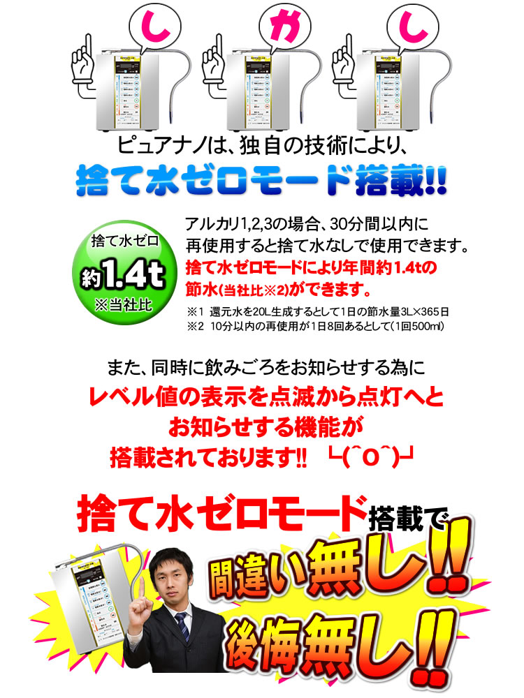 捨て水ゼロモードについて